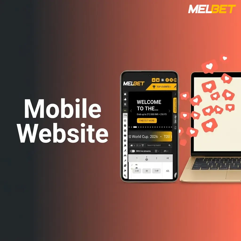 Melbet mobile website interface on smartphone showing sports betting and casino games for Indian players