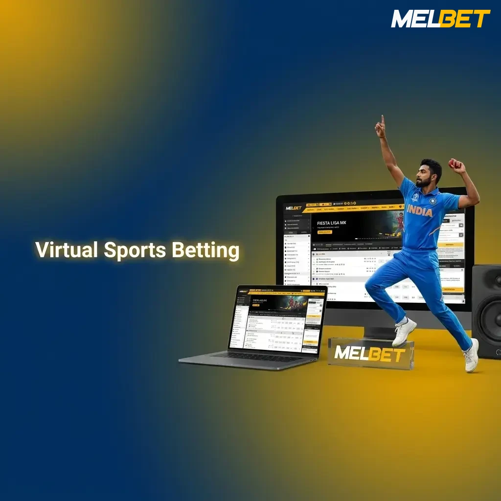 Virtual sports betting on Melbet covering football, horse racing, basketball and dog racing with RNG-generated results