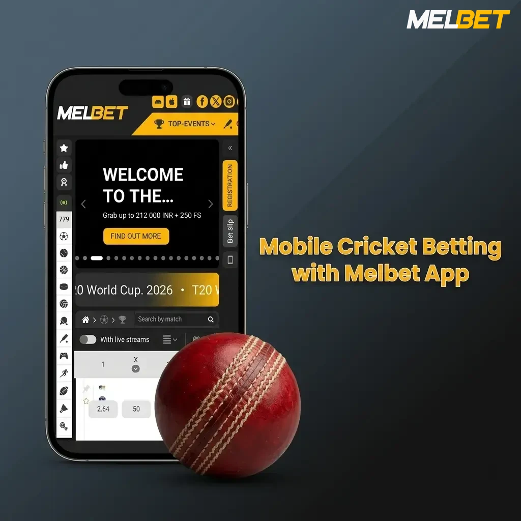 Melbet mobile app for cricket betting on Android and iOS with live markets and easy deposits